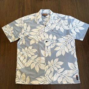 Quicksilver Blue Hawaiian Shirt size XL